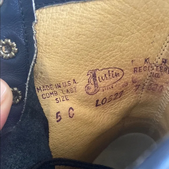 Vintage Justin Roper Cowboy Boots | Women's Navy - Picture 7 of 8